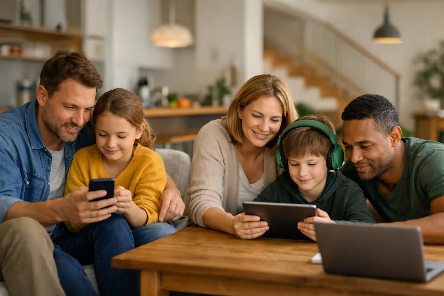 Medienregeln in der Familie, die tragen Medienregeln in der Familie, die tragen